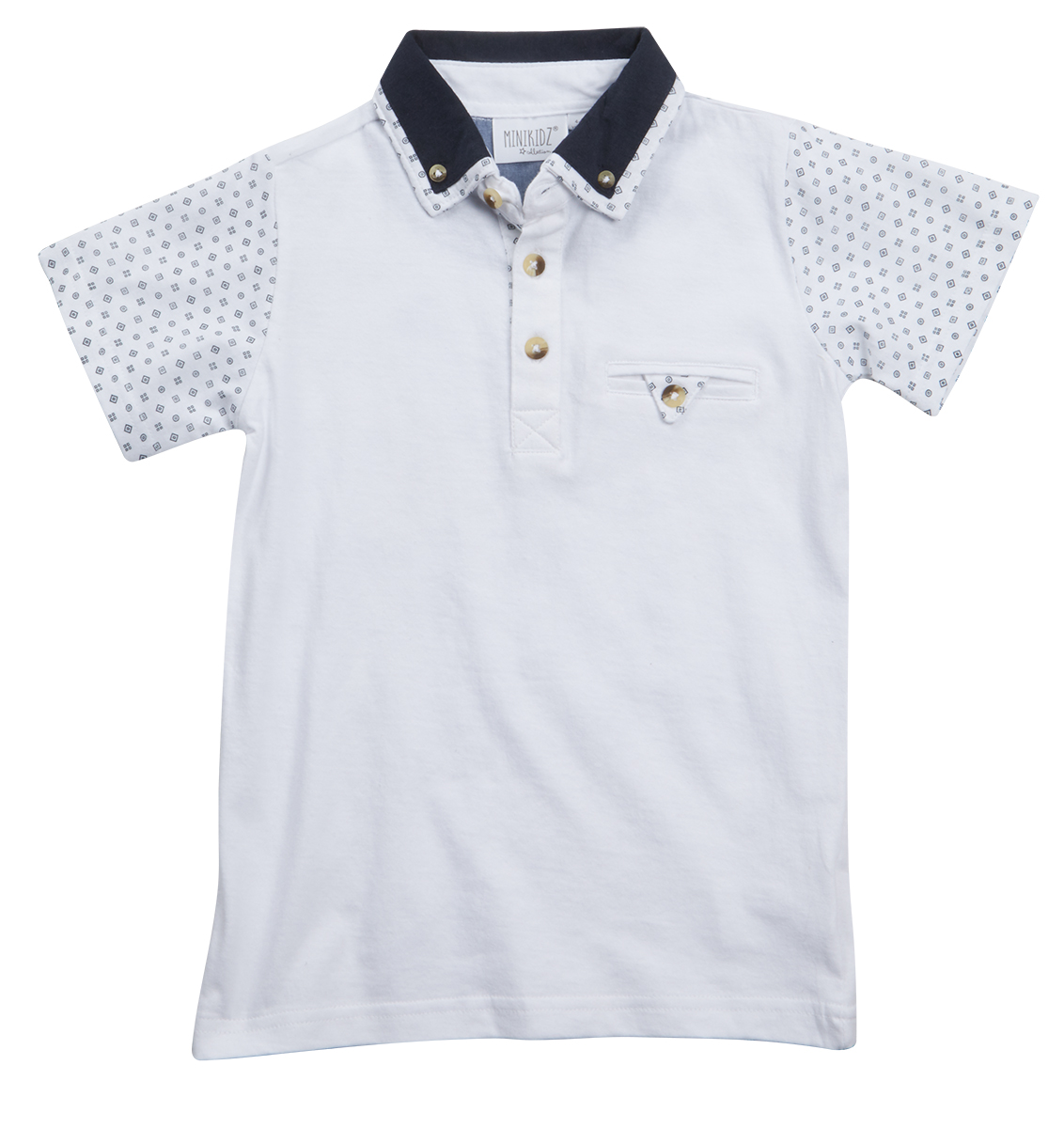 Boys Polo Shirt TShirt SummerTop Short Sleeve Button Down Collar Kids